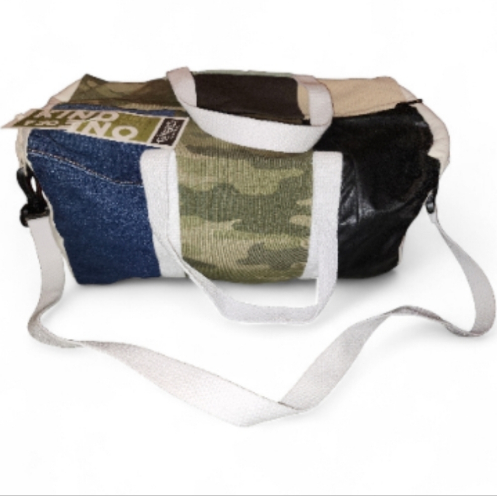 NWT REFRIED UPCYCLED Handcrafted Patchwork Small … - image 1